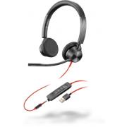 Wholesale Plantronics Poly Blackwire 3325 Wired USB-A And 3.5mm Audio Jack Headset - Black