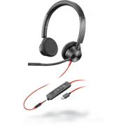 Wholesale Plantronics Poly Blackwire 3325 M Wired USB-A And 3.5mm Audio Jack Headset - Black 