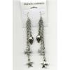 Skull and cross drop earrings