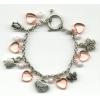 Pink heart charm bracelet wholesale charms