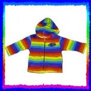 Wholesale Cotton Knit Fair Trade Striped Zipped Hoodie