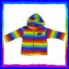 Cotton Knit Fair Trade Striped Zipped Hoodie wholesale