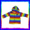 Cotton Knit Fair Trade Striped Zipped Hoodie