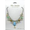 Turquoise And Jade Charm Necklace