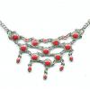 Chandelier necklace red