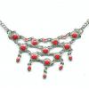 Chandelier Necklace Red