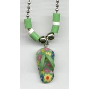 Wholesale Green Flip Flop Necklace