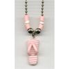 Pink flip flop necklace