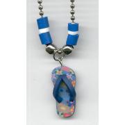 Wholesale Blue Flip Flop Necklace
