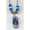 Blue flip flop necklace