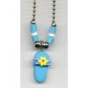 Blue Flower Flip Flop Necklace