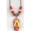 Red flip flop necklace jewellery wholesale