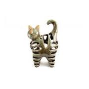 Wholesale Cat With Stripes Candle Lamp Figurine