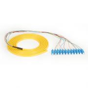 Wholesale FO Single-Mode Pigtails OS2 Yellow - 12 Fibers SC