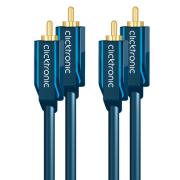 Wholesale Clicktronic RCA Stereo Audio Cable. M/M. 5.0m