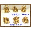 Fengshui Mini Assorted Buddhas (Set of 6) wholesale resin handicrafts