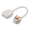 Lindy 0.2m UK 3 Pin Extension Lead UK 3 Pin Plug To 3 Pin Socket