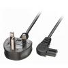 Lindy Power Cable Type G (UK-3A) To C7. Black 3.0m wholesale