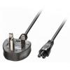 Lindy Power Cable Type G (UK-5A) To C5. Black 2.0m wholesale