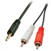 Lindy 35685 Audio Cable 10 M 2 X RCA 3.5mm Black wholesale