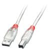 Lindy USB2.0 Cable Type A/B. M/M. Transparent 5.0m wholesale