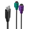 Lindy 42651 Cable Gender Changer USB A 1.1 2 X Mini-DIN 6 Pin Black wholesale