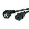 VALUE Power Cable CEE7/7 To C19. 16A. Black. 3.0m