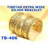 Tibetan Extra-wide Silver Bracelets