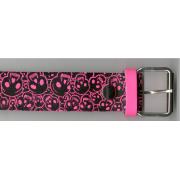 Wholesale Leather Belt - Pink Skull