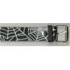 Leather belt spiders web black