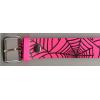 Leather Belt - Spider Web Pink