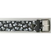 Wholesale Leather Belt - Skull And Cross Blk