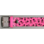 Wholesale Leather Belt - Pink Skull And Cross