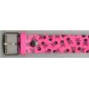 Leather Belt - Pink Skull And Cross
