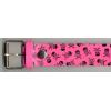 Leather Belt - Pink Skull And Cross