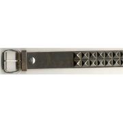 Wholesale Distressed Leather Studded Belt - Creme