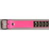 Neon Pink Studded Leather Belt
