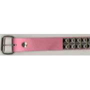 Wholesale Distressed Leather Studded Belt Pink