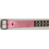 Distressed Leather Studded Belt Pink wholesale