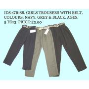 Wholesale Girls Trousers With Belt