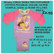 Wholesale Girls Dora The Explorer Cotton Pyjamas