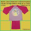 Girls PRINCESS Cotton Pyjamas