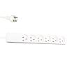Garbot Plast Power Strip 6-way K-IT Outlet. White industrial electrical wholesale