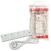Wholesale Lindy Power Strip 4-way Type G (UK) Outlet. White