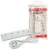 Lindy Power Strip 4-way Type G (UK) Outlet. White