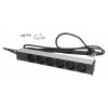 RETEX Alu. PDU 334x45x45mm. 6-way K Outlet 