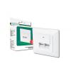 Cat6 Wall Outlet. Shielded 2x RJ45. 8P8C. LSA. Pu