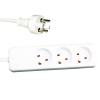 Garbot Plast Power Strip 3-way K-IT Outlet. White