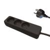 Garbot Plast Power Strip 3-way K Outlet. Black wholesale electrical