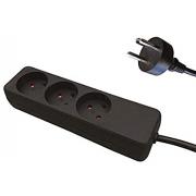Wholesale Garbot Plast Power Strip 3-way K Outlet. Black
